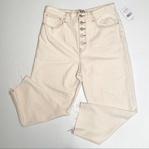 NWT Free People Ivory Barrel Jeans 28